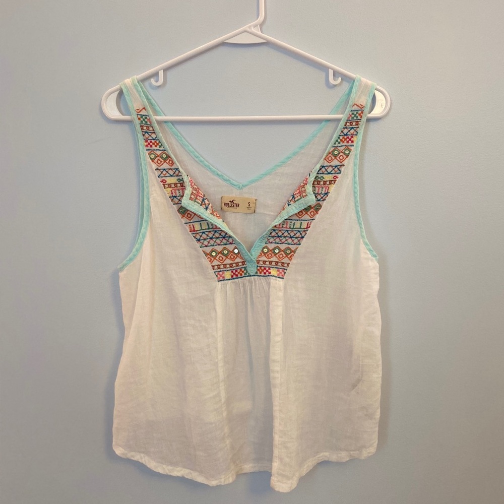 Small White Hollister tank top shirt